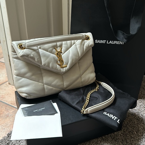 Yves Saint Laurent Handbags - YSL LOULOU PUFFER VINTAGE BLANC GOLD HARDWARE FINAL PRICE DROP